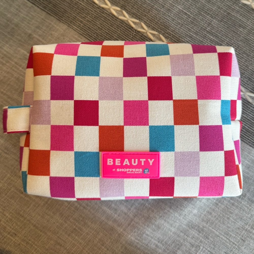 Shoppers Beauty Checkered Makeup Bag